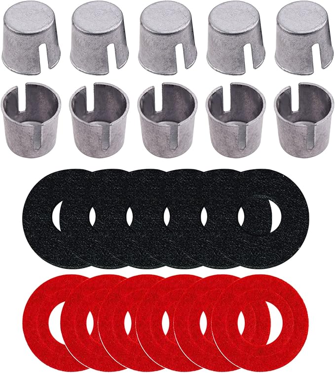 Ampper 10 Piece Battery Post Terminal Shims, Lead Terminal Shim Caps with 12 Piece Washers for Top Post Battery Post Ends Repair