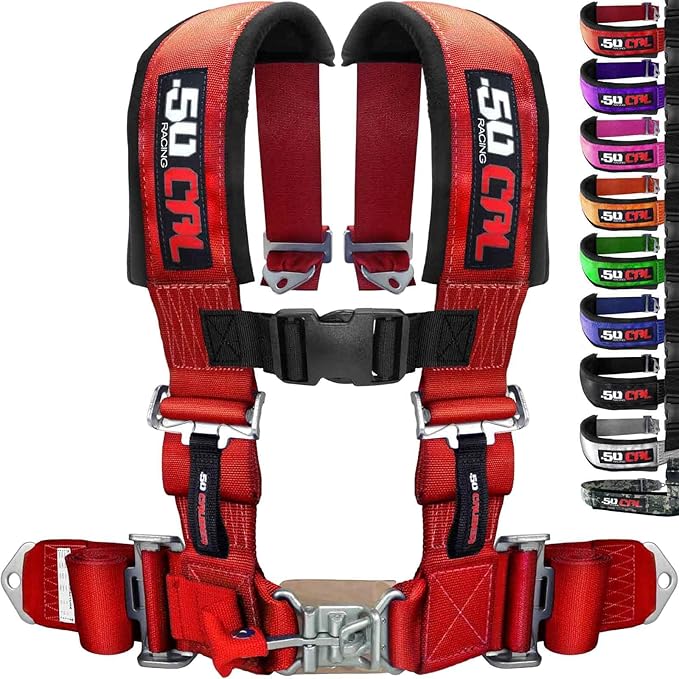 4 Point Harness for Bucket Seat, Quick Release Latch, 9 Color Options, Racing Harness, Race Car, Off Road Vehicle, UTV, RZR
