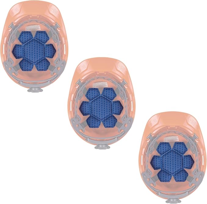 Ergodyne Chill-Its 6612 Moisture Wicking Hard Hat Top Pad, Padded Cooling Microfiber, Fits Most Suspension Systems (3-Pack)