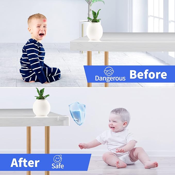 18 Pack Corner Protectors Baby Proof Corners and Edges Protector, Extra Large Clear Table Corner Protectors for Baby Safety Guards Bumpers Cover Sharp Furniture
