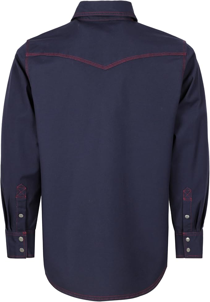 BOCOMAL FR Welding Shirts Heavyweight Stretch Canvas Snaps Down Reinforced Stitching Western Style Fire Resistant Jackets