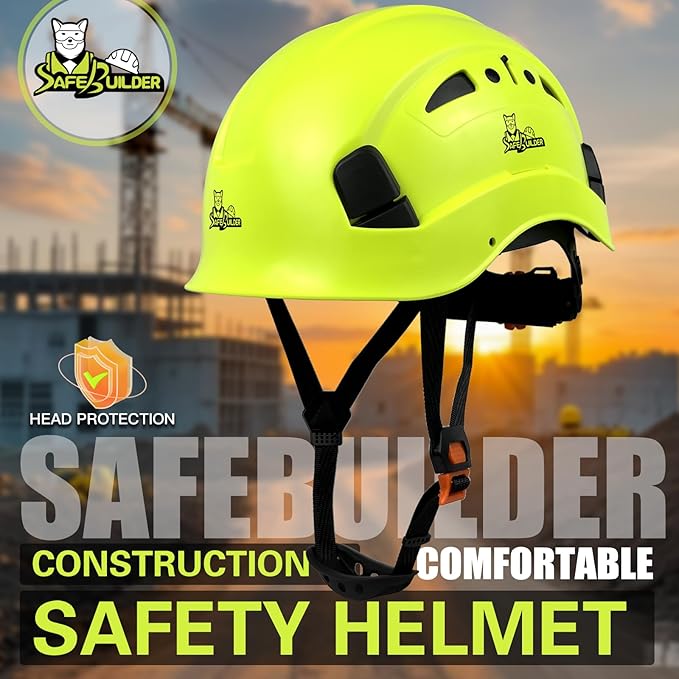 Construction Hard Hats Safety Helmet Reflective ABS Adjustable Ventilation Hardhats Industrial Head Protection ANSI Z89.1