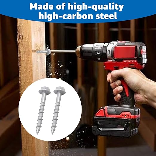 SD9112R100 SD Connector Screws #9 x 1-1/2" 1/4" Hex Head Strong-Drive Joist Hanger Screws 0.370" Dia Deck Screw Replacement for 10D Nails with Includes Tool sockets 100-Qty