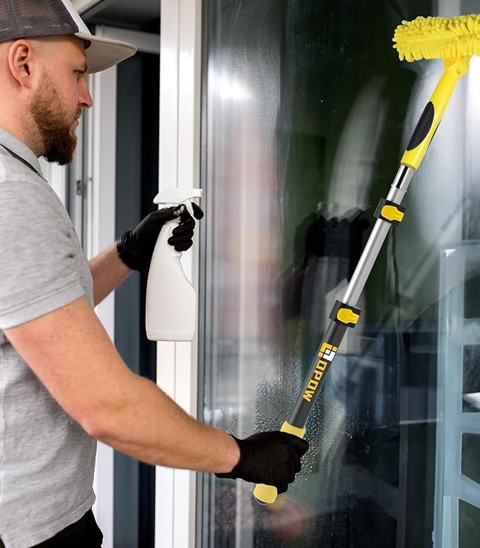 1.5-3ft Compact Paint Extension Pole - Perfect for Indoor Touch-ups & Window Cleaning - Lightweight Aluminum with Universal Thread - Quick Setup for Small Projects