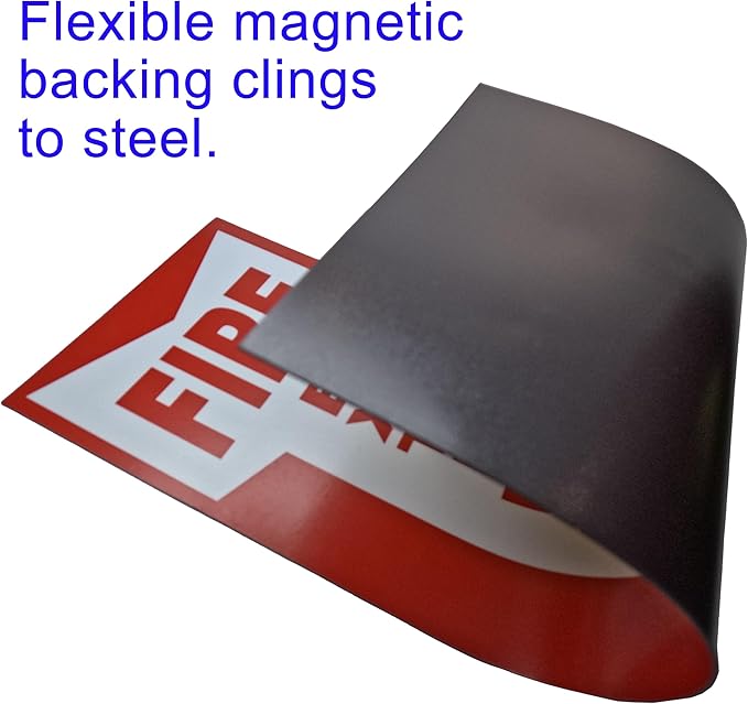Fire Extinguisher Sign Magnet 4.125 x 10.75 in. Weather Resistant.