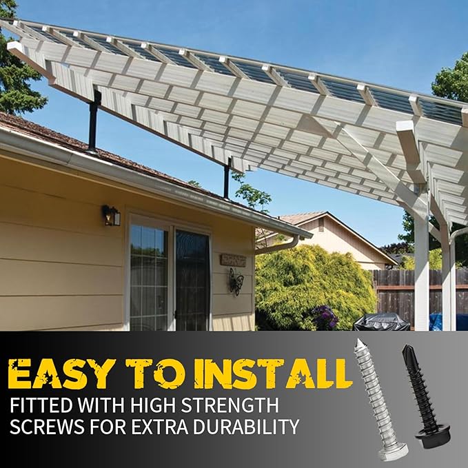 Roof Riser Bracket Kit,Adjustable Angle Roof Riser for 4 x 4(Actual:3.5" x 3.5") Lumber,Heavy Duty Steel Roof Riser Beam Bracket for Outdoor Pergola,Porch,Log Cabin with Screws - 1Pack