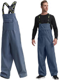 Men's Waterproof Workwear Bib Overalls - Heavy Duty Stretchable Rain Bibs for Fishing & Outdoor Work