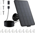 3W Solar Panel for Battery-Powered Security Cameras,USB-C & Micro USB Solar Charger for Wireless Outdoor Cameras,IP65 Waterproof, 9.8ft Cable, 360° Adjustable Mount (Black, 1 Pack)