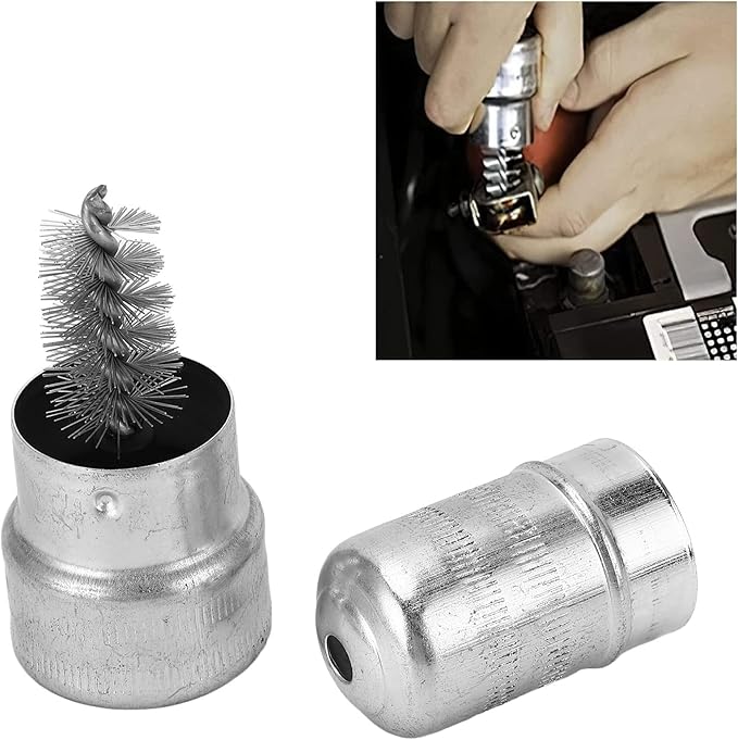 Car Battery Terminal Cleaning Brush, 2Pcs Automotive Battery Post Post Corrosion Cleaning Brush Dirt Cable Cleaner Brush