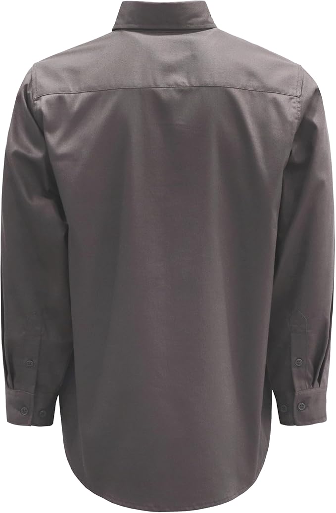 KONRECO FR Shirts for Men Fire Resistant Button Down Work Shirt 100% Cotton 6.5oz Lightweight Welding Shirts
