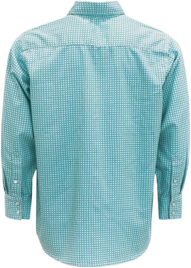 BOCOMAL FR Shirts for Men Printed Plaid Flame Resistant Clothing 6.5oz Cotton Button Up Welding Shirts NFPA2112 CAT2