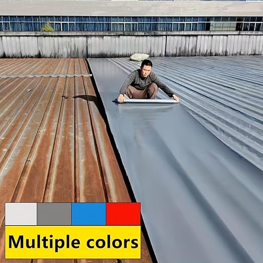 Heavy Duty Industrial roof Waterproof Tape, Suitable for Metal Surfaces, Corrugated Roofs, and Iron Plates - Durable, high-Grade sealant, Industrial roof Maintenance (Gray, 3.94in*196.85in)