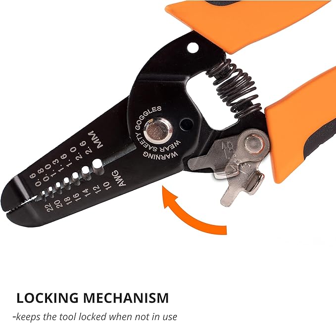 Wirefy STRP-01 Wire Stripper and Cutter for Solid and Stranded Wires 22-10 AWG | Precision Calibrated Ergonomic Wire Stripping Tool
