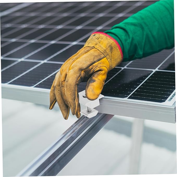 4pcs Solar Panel Mounting Hardware Aluminum Alloy Mid Clamps Solar Panel Bracket Mounting Clips for Flat Roof