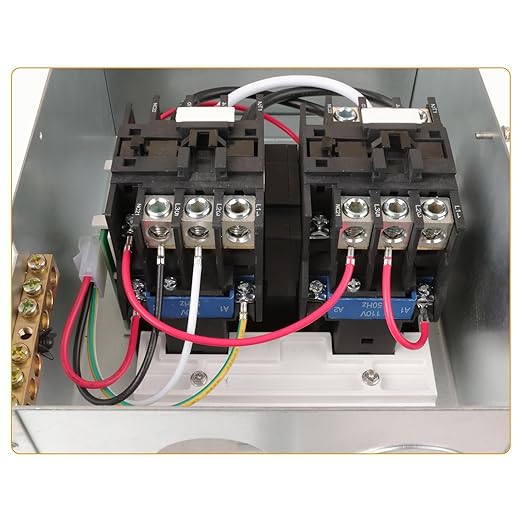 50 AMP Automatic Transfer Switch for RV Outdoor Speedboats 120/240 VAC Generator Transfer Switch 20-45 sec delay