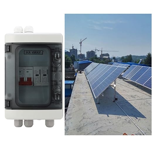 DC Solar Disconnect Switch, PV DC Miniature with IP65 Distribution Box for Solar Panels, 500V Photovoltaic Electrical Isolator Switch for Outdoor Use (40A)