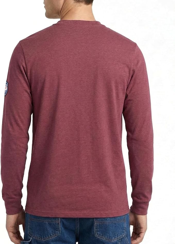 BOCOMAL FR Shirts Flame Resistant Shirt 5.5oz 100% Cotton Light Weight CAT2 Fire Retardant Henley Shirts