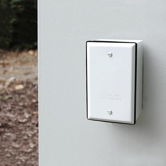 Sigma Electric, White Sigma Engineered Solutions Weatherproof 14240WH 1-Gang Rectangular Stamped Cover, 1 Count (Pack of 2)