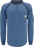 BOCOMAL FR Shirts 5.5oz Light Weight Henley and Short Sleeve Flame Resistant/Fire Retardant Clothing Shirt