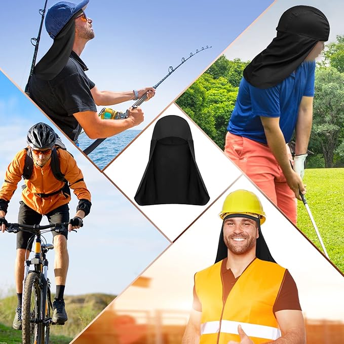 Sintege 6 Pieces Hard Hat Sun Shade Cooling Skull Cap Sun Neck Protector Quick Dry Neck Shade for Women Men