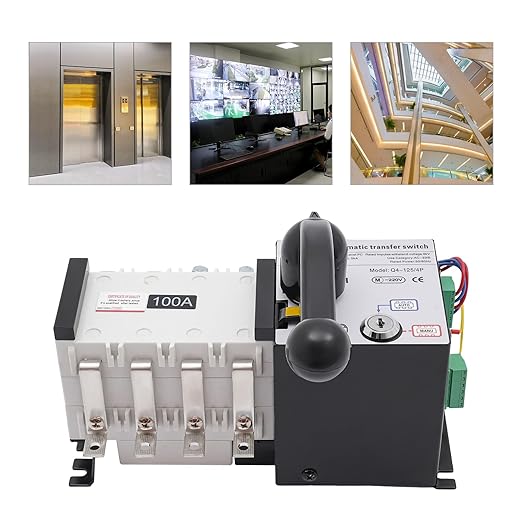 100AMP Dual Power Automatic Transfer Switch ATS, 4P 50/60Hz, Changeover Isolation Generator