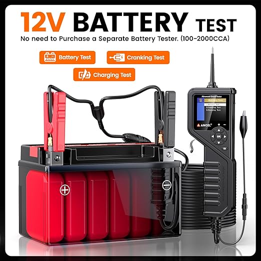 ANCEL PB600 Automotive Power Circuit Probe Tester, 12V/24V Auto Electrical Diagnostic Tool with Oscilloscope, Battery Test, Injector & Relay Tester, Multimeter, Ohmmeters, 30ft Cable