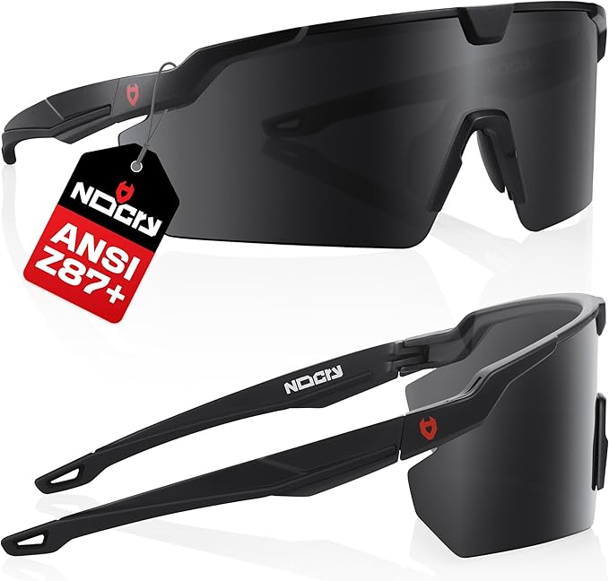NoCry Tinted Safety Glasses For Men and Women with Premium Anti-Fog & Anti-Scratch — 100% UV Protection — Safety Sunglasses for Men or Z87 Sunglasses for Women — Perfect ANSI Z87 Safety Glasses Tinted
