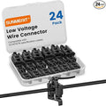 24 Pack Low Voltage Wire Connectors for Landscape Lighting, Compatible with #12/14/16/18 Gauge Underground Cable for Pathway Lights, Spotlight, In-ground Lights, Waterproof, UL Listed