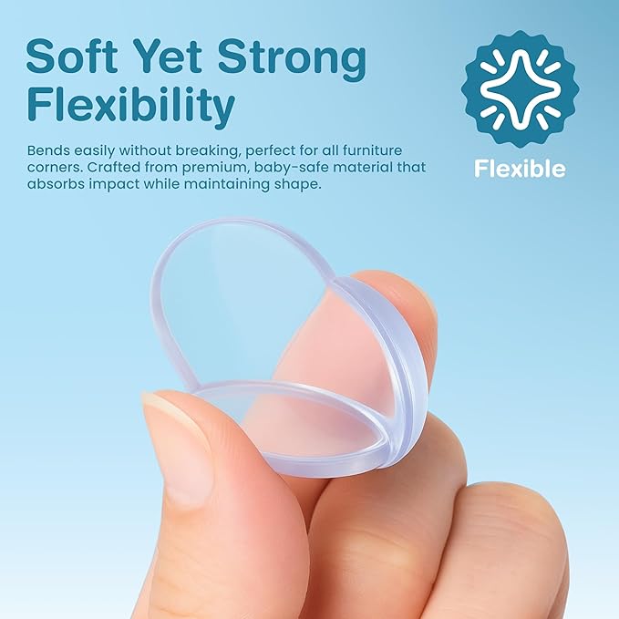 15 Pack Corner Protector for Baby - Clear & Transparent Edge Guards for Baby Proofing, Safety Furniture Corner Protectors for Furniture to Prevent Injuries (Ball Shaped)
