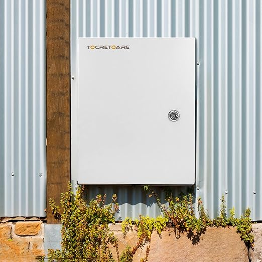 Outdoor Electrical Junction Box, 12 x 10 x 6'' NEMA 4X Enclosure Box, Wall Mounted IP66 Waterproof & Dustproof Lockable Metal Junction Box