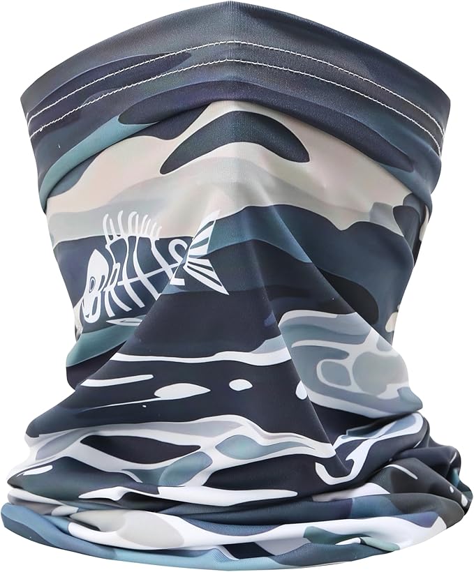 UPF 50 Sun Protection Neck Gaiter - 13-in-1 Multifunctional Face Cover for Hiking, Fishing, Cycling