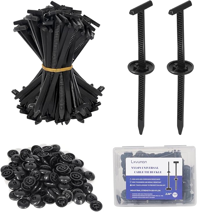 100PCS Nylon Universal Cable Tie Buckle, Latest Upgraded Multi-Purpose Plastic Cable Tie Tool Holder, High Temperature And UV Resistant Used For Daily Maintenance And Fixing Of Automobiles