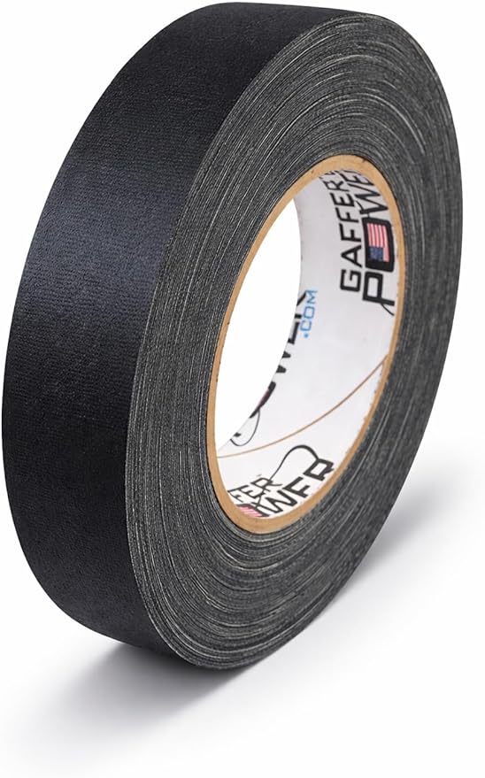 Professional Premium Grade Gaffer Tape - Black | Heavy Duty Pro Gaff Tape | Secures Cables | Holds Down Wires Leaves No Sticky Residue | Easy to Tear | Multipurpose | Better Than Duct Tape