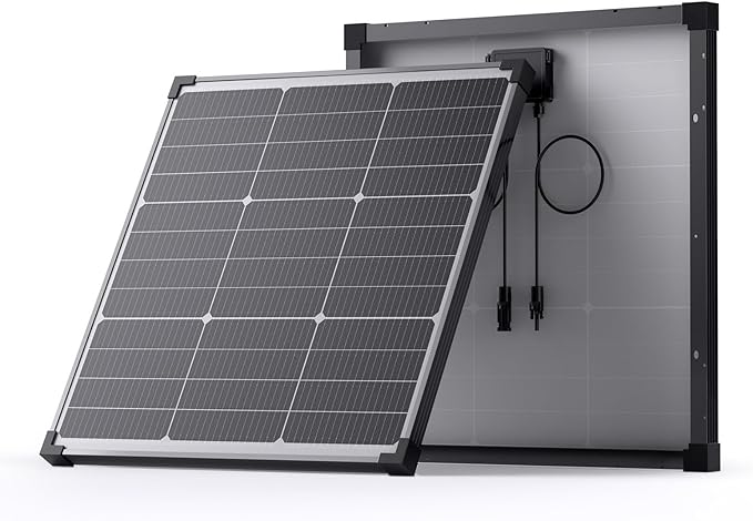 50 Watt Solar Panel 12V, N-Type 16BB 50W Solar Panel,25% High Efficiency Monocrystalline PV Modules,Ideal for RV, Van, Trailer, Camper, Marine, Rooftop,Off-Grid (50w Single Panel)