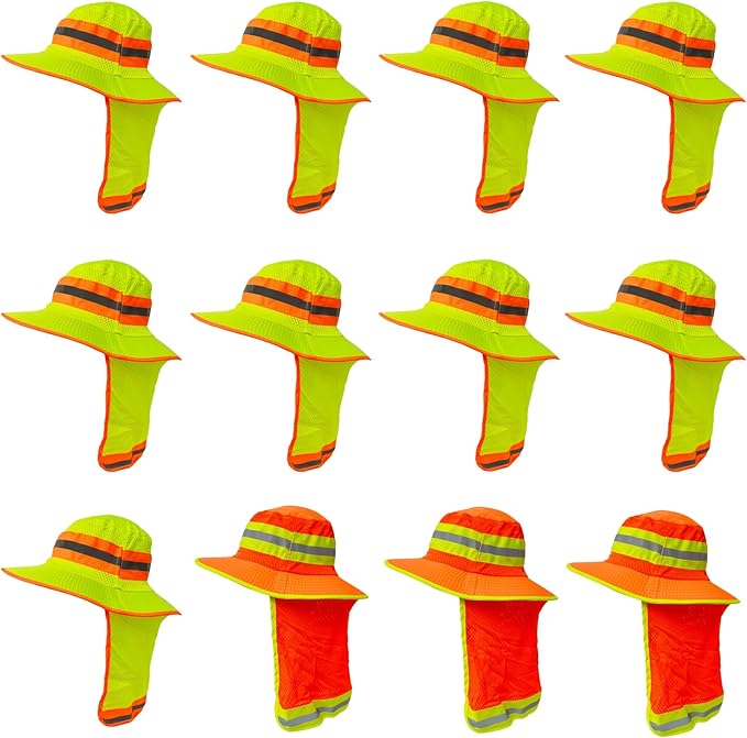 Packable and Adjustable Reflective Neon Boonie Sun Hat