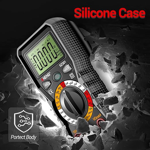 ANENG Digital Multimeter with Case,DC AC Voltmeter,Ohm Volt Amp Meter,Measures Voltage,Current,Resistance,Continuity,Diodes,Electric Tools for Househould Outlet,Automotive Battery Test