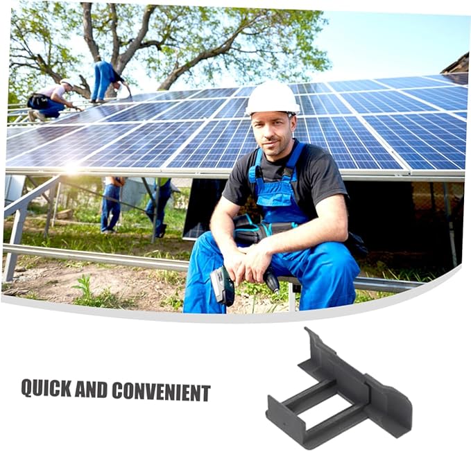 GALPADA 12pcs Solar Panel Water Drainage Clips for Photovoltaic Module Maintenance 40mm Water Guide and Mud Removal Clamp Suitable for Efficient Solar Panel Cleaning