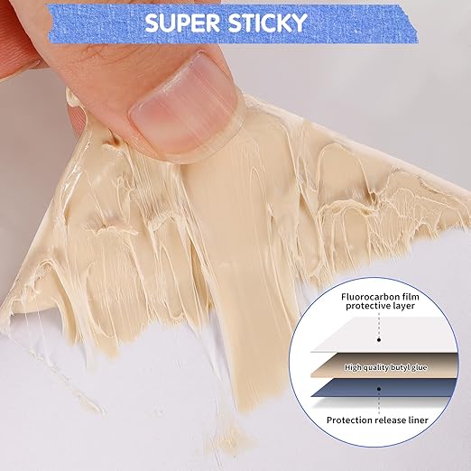 RV Roof Tape, 4 Inch x 50 Feet RV Sealant Tape for Camper Roof Repair, Boat Sealing, Trailer Roofing Seam Leaks, UV Resistant, Waterproof, White