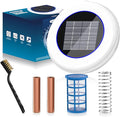 Solar Pool Cleaner, Floating Water Cleaner and Purifier, Copper for Pool 35,000 Gallons, Large Solar Panel & 2 Sets of Fittings, Floating Water Cleaner for Above Ground Pool & Inground Pool