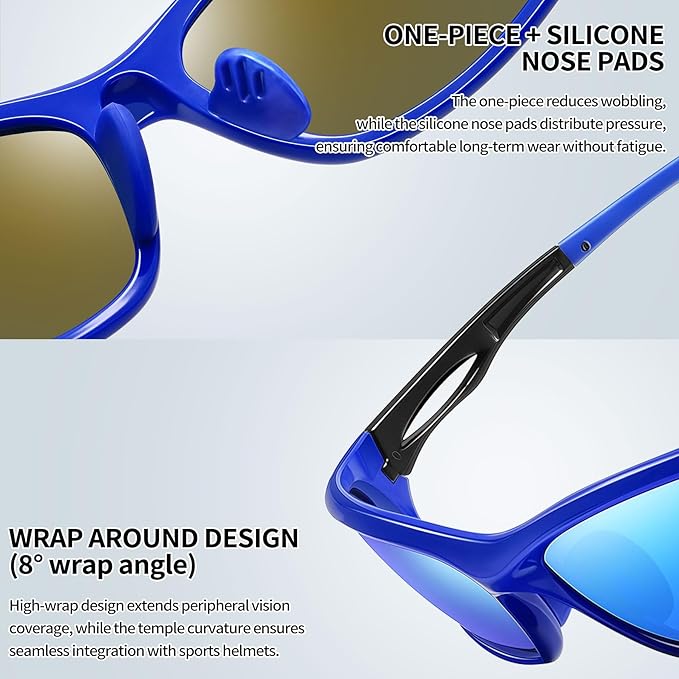 Joopin Sports Sunglasses Polarized UV400 Protection Wrap Around Sun Glasses Shades for Men Women
