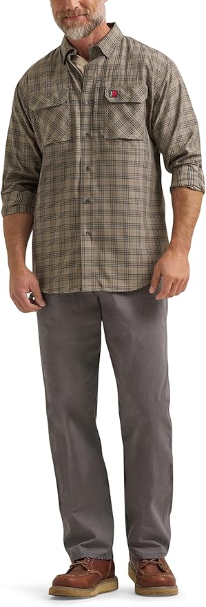 Wrangler Riggs Workwear Men's FR Flame Resistant Two Pocket Work Shirt