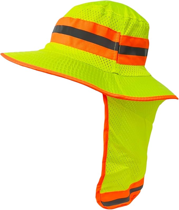 Packable and Adjustable Reflective Neon Boonie Sun Hat