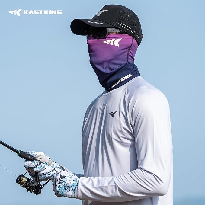 KastKing Ultimate Angler Neck Gaiter, UPF 50 Sun Mask, Sun Gaiters for Men & Women, Hydrocool Technology, Fishing, Hiking