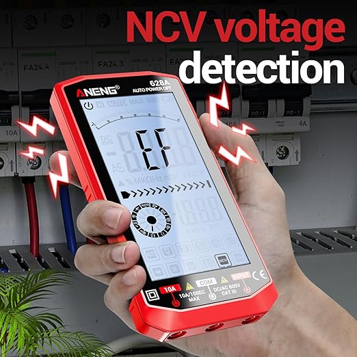 ANENG Multimeter,Digital Voltmeter Tester,TRMS 6000 Counts Rechargeable Meter Measures AC/DC Voltage,Current,Resistance,Capacitance,Temperature,Hz,NCV,Diode,Continuity Auto Ranging Electircal Tools