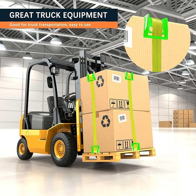 24 Pack Flatbed Strap Protector Corner Edge Protector Plastic Green for Cargo Loads Box Truck Equipment Webbing to Protect Cargo