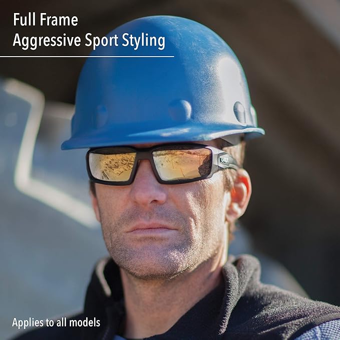 Honeywell Home Uvex by Hypershock Safety Glasses, Black Frame with Gray Lens & Uvextreme Plus Anti-Fog Coating (S2941XP)