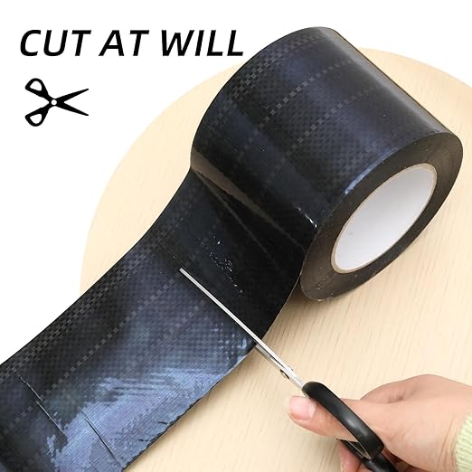 ROSEUP RV Underbelly Tape, Waterproof Belly Tape with Permanent, Sealing Adhesive for Mobile Home, Camper Travel Trailer, Tear Repair Patch, 4 Inch x 65 Feet, Black