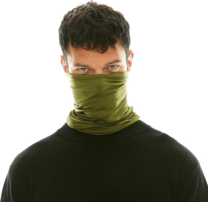 UV Protection Cooling Neck Gaiter Face Mask Scarf for Men - Windproof Neck Cover Bandana Neck Warmer Mask