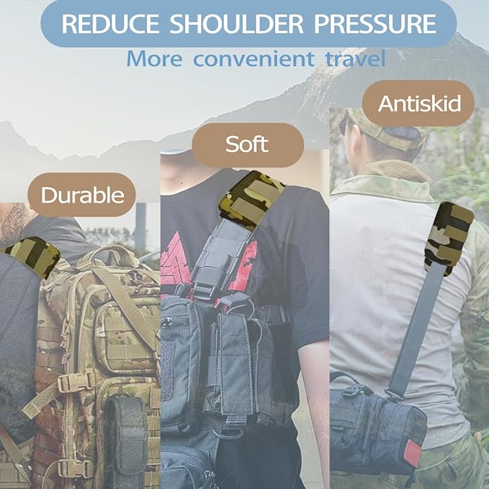 ZINMARK 2Pcs Thick Cushioned Shoulder Pads, Anti-Slip Design and Breathable Mesh Pads for Shoulder Strap,Soft and Comfortable
