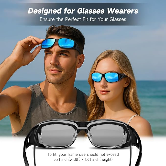 Night Driving Glasses Night Vision Glasses Fit Over Glasses Polarized Anti-Glare UV400 Gift for Men Women